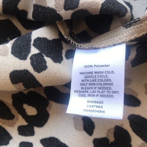 Halogen Leopard Print Polyester Brown Tank Women's Size Small - Picture 6 of 6